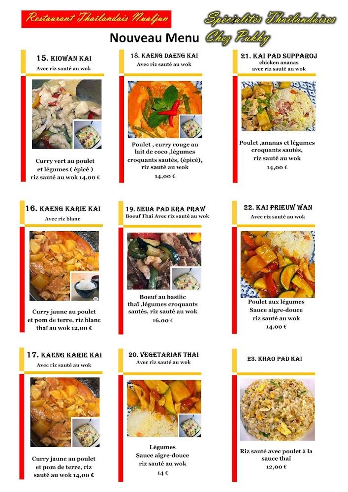 Restaurant Thailandais Nualjun - Menu Image 1
